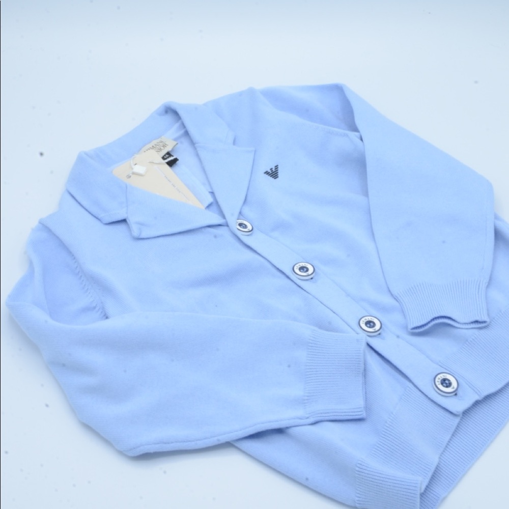Armani junior light blue cardigan